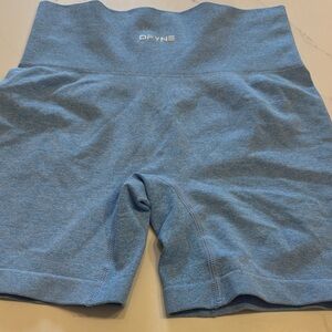 DFYNE Women's High-Rise Blue Bike Shorts